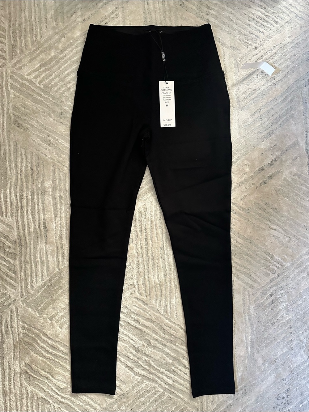 For Cynthia Black Women's High-Waist Dress Leggings with Tags